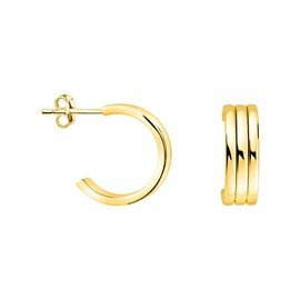 SOFIA MILANI - Women's Earrings 925 Silver - Trilling Stud Earrings, Yellow Gold, No Gemstone