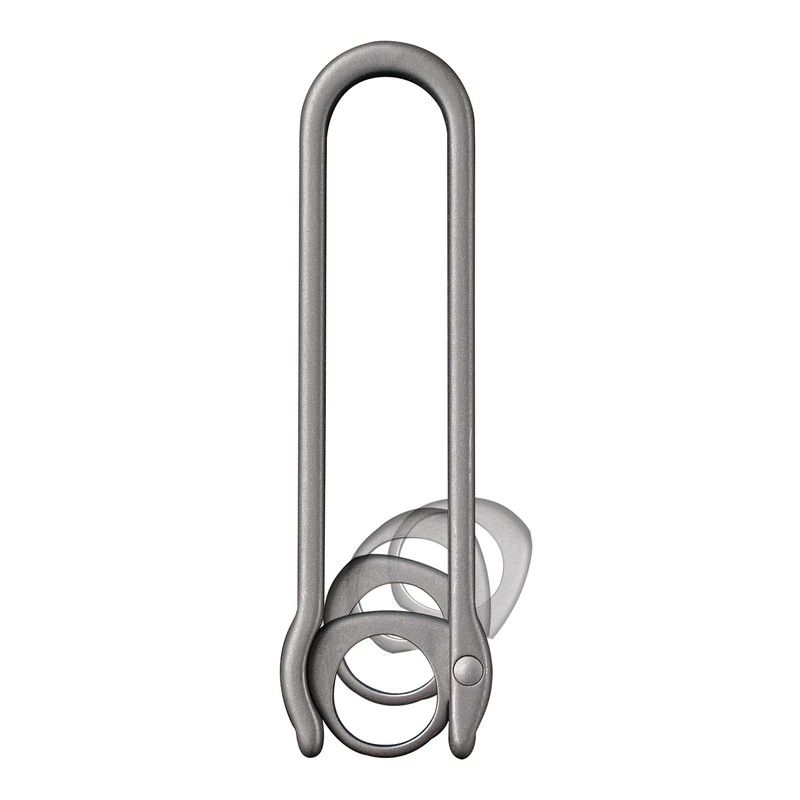 TISUR Titanium Keychain with Belt Clip, Carabiner, Stylish Titanium Key