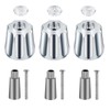 Coolfell 3 Piece Shower Knobs Replacement with 3 Extend Adapter,