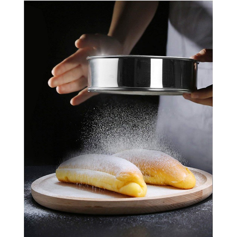 AMPSEVEN Flour Sifter for Baking - Stainless Steel 40 Mesh