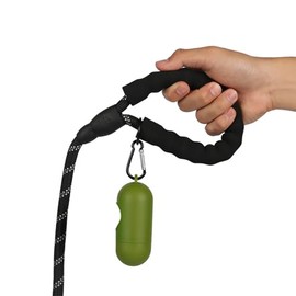 Bolsas biodegradables para caca con dispensador de anillos de tirar, 5 aromas frescos, bolsas grandes de 9 x 13 pulgadas, a prueba de fugas y fáciles de rasgar (aroma a café, marrón, 240 unidades, 16