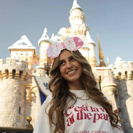 Trnerm Birthday Headband Mouse Ears Headband Birthday Decorations Princess Birthday Favors Pink Sequin Bows Cute Headband Birthday Decorations