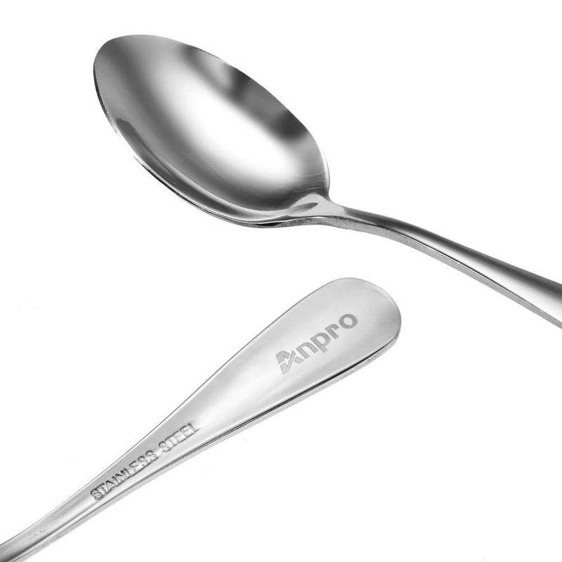 Anpro 10 PCS Cucharas de Té, Café,Cucharillas de Acero Inoxidable