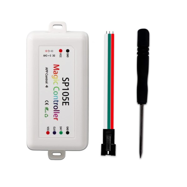 RECRE-TECH SP105E Ws2812b Controller, ws2811 Bluetooth Led Controller DC5-24V Indoor
