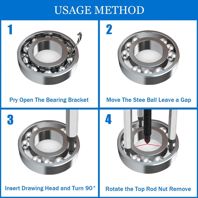 HQSSWUCH 21 in1 Bearing Puller Set, Blind Hole Bearing Removal