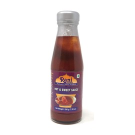 Rani Hot & Sweet Sauce 7oz (200g) Glass Jar, Vegan, Perfect for dipping, Savory Dishes & french fries! ~ Gluten Free | NON-GMO | No Colors | Indian Origin