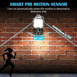 Ambaret Battery Operated Motion Outdoor Waterproof Lights, 800 Lumen Ultra Bright Battery Powered Night Activation Security Spotlight for Porch, Trash Can, Stairs, Garage (2 Pack)