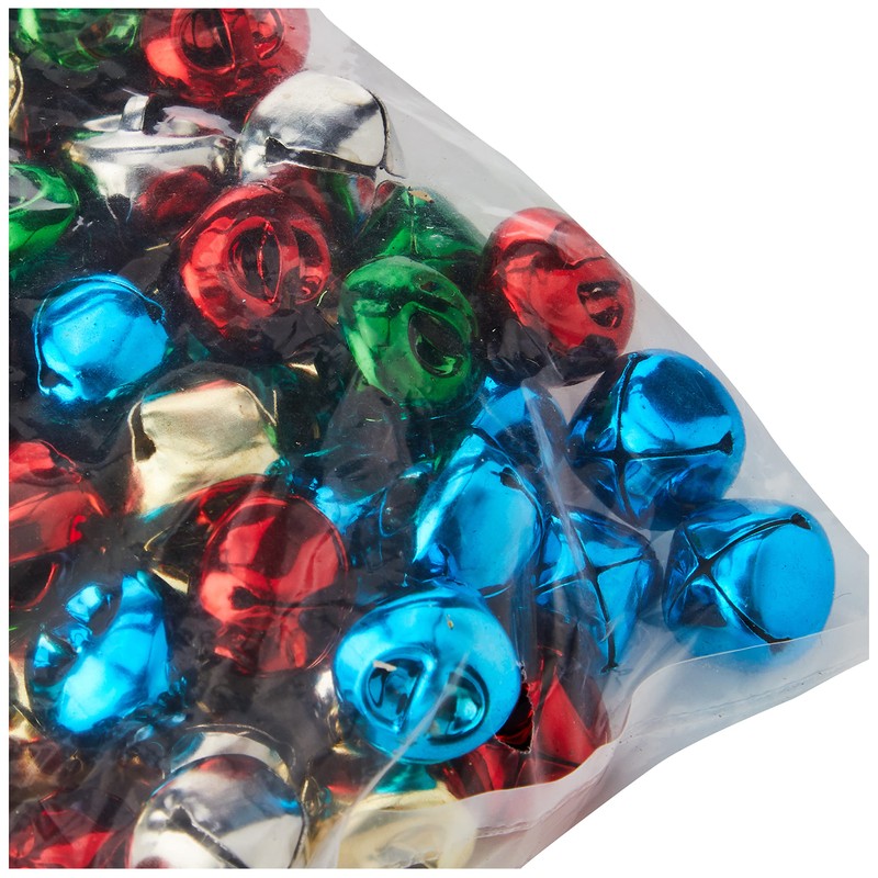 Multi Coloured Craft Jingle Bells for Children Christmas Noise Maker