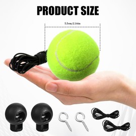 Lyxheth 2PCS Garage Tennis Ball Parking Aid, Parking Gadgets, Car Stop Assistant kit with 2 Assist Balls, 2 Screw Hooks, 2 Plastic Cord Locks, Car Accessories Auto Stop Indicator for Most Vehicles