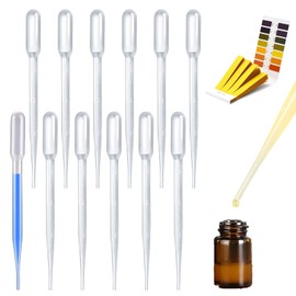 Pack of 100 Plastic Pipettes, Pipettes, 3 ml Plastic Transfer Pipettes, Transfer Pipettes, Reusable Pipettes, Pipette for Laboratory Experiment, Essential Oils, Classroom Experiment