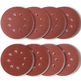 REJOECE Sandpaper 125 mm Velcro, 8 Hole Sanding Discs P2000/P1500/P1200/P1000/P800/P600/P400/P320 Grit, 5 Inch Round Velcro for Random Orbital Sanders (Pack of 40)