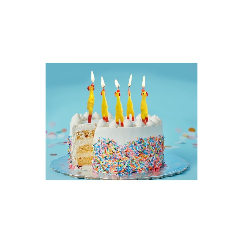 Streamline Imagined Decorative Birthday Candles - Rubber Chicken (5 Candle