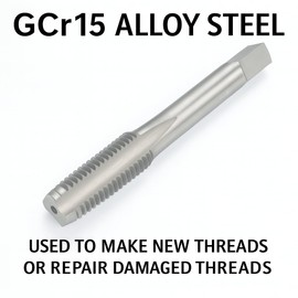 1/2"-14 NPT Tap and Die Set – GCr15 Alloy Steel Pipe Thread Tap and Hex Die Combo, Taper Thread Repair Tool for Conical Pipe Fittings