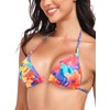 Ocean Blues - Bikini triangular para mujer, Diseño floral colorido,