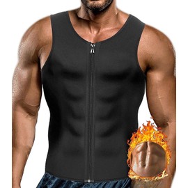 LTSnake - Chaleco de Neopreno para Hombre con Forma de Playera de Tirantes para Adelgazar y Adelgazar                                                 