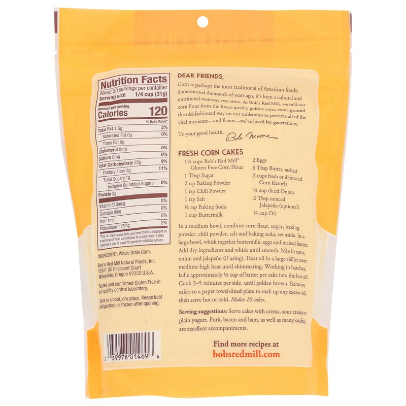Bob's Red Mill Corn Flour 22 ounce (Pack of 1)