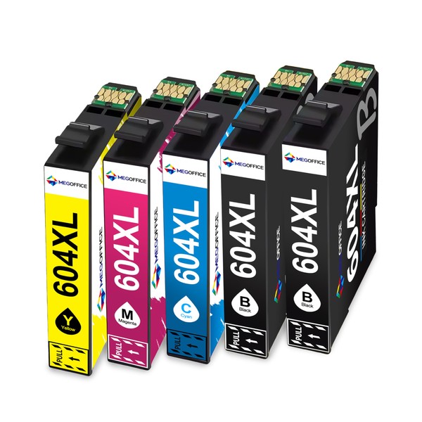MEGOFFICE 604XL Ink Cartridges Compatible for Epson 604 XL Printer