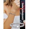 Bestyle Miami Curb Chain Bracelet, for Men/Women, Stainless Steel, Chic,