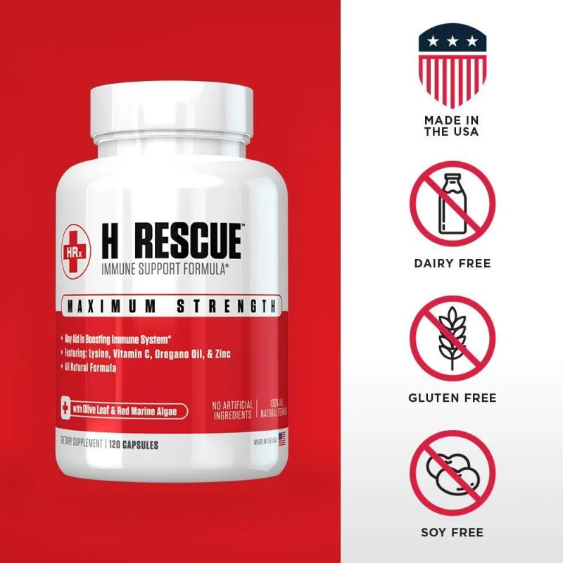 Rescue Cápsulas 120 Zinc Vitamina Lisina Orégano
