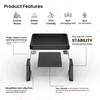 Tinamo Acacia Couch Arm Table - Wooden Sofa Armrest Tray