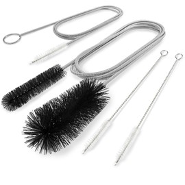 Bozenu Flexible Drain Brush, 66 Inch Long Double Ended Hose Pipe Cleaners and 58 Inch Tube Cleaning Brush and 2 Pack 8 Inch Straw Cleaner Brush