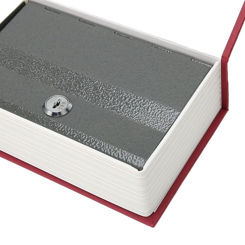 Book Safe Storage Box with Keys Stainless Steel Secret Hidden