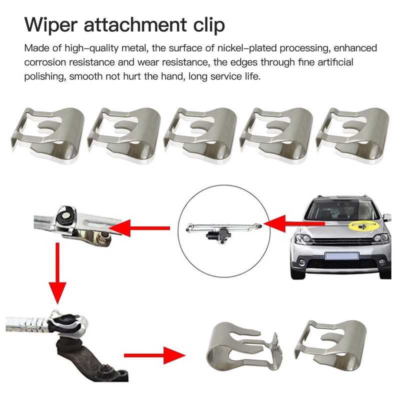 10x Universal Wiper Motor Linkage Repair Clips Strong Clips Fit