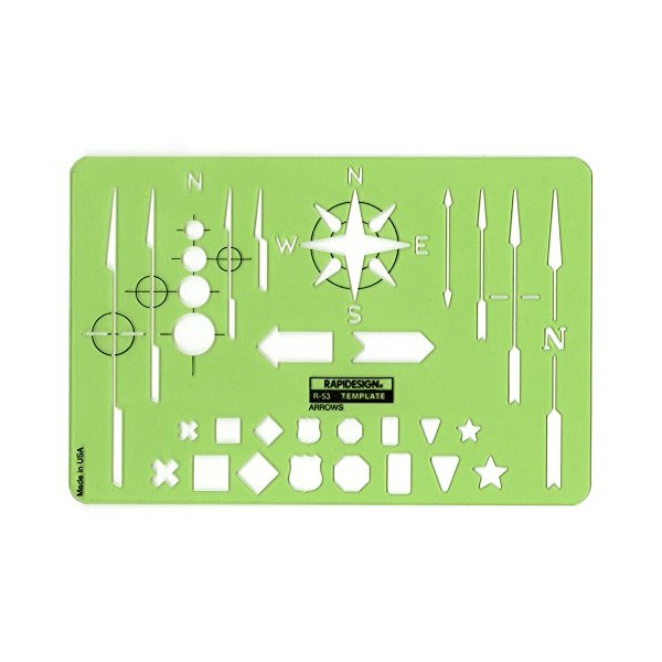 Rapidesign Arrows Template, 1 Each (R53)