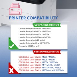81X High Yield Toner Cartridge (with Chip) CF281X 2-Pack Black 81X CF281X Compatible Replacement for HP 81A CF281A 81X Work with Laser Enterprise M604 M605 M606 Enterprise MFP M630 Series Printer