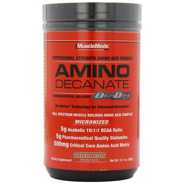 Muscle Meds Amino Decanate, Watermelon, 360-Grams