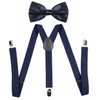 Men's Bow Tie and Y Shape Suspender Set Adjustable Elastic