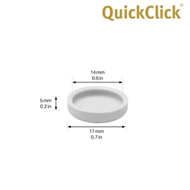 Wagner QuickClick® Plastic Gliders, Furniture Glides, Chair Glides, Replacement – Set of 8 Replacement Glides Interchangeable – Plastic Hyper – Diameter 17 mm – for Base Diameter 17 mm – Made in