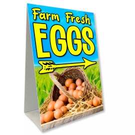 Vista Products Farm Fresh Eggs Economy A-Frame Sign