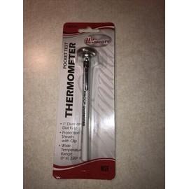 Winco TMT-P1, 1-Inch Pocket Test Thermometer from 0 to 220°F, NSF