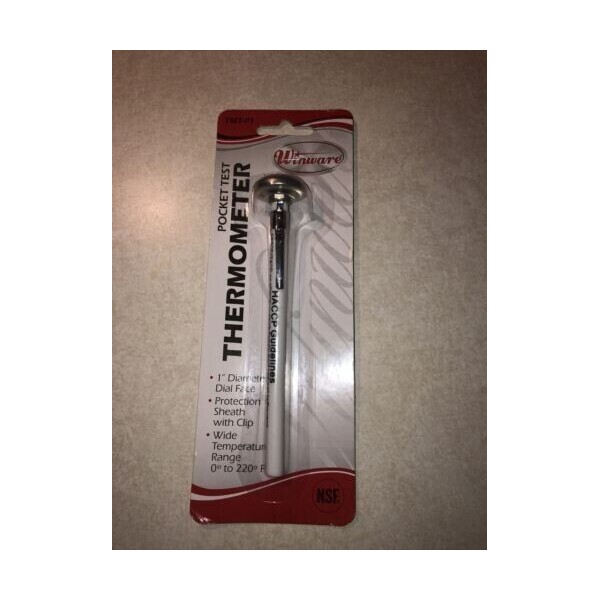 Winco TMT-P1, 1-Inch Pocket Test Thermometer from 0 to 220°F,