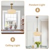 KCO Lighting 1-Light Large Milk Glass Pendant Light Fixture Vintage