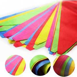 1000ft 600pcs Colorful Flag Pennants Multicolor Rainbow Pennant Banner Nylon Cloth Banner, Garland for Grand Opening, Party Celebrations, Classroom Decoration