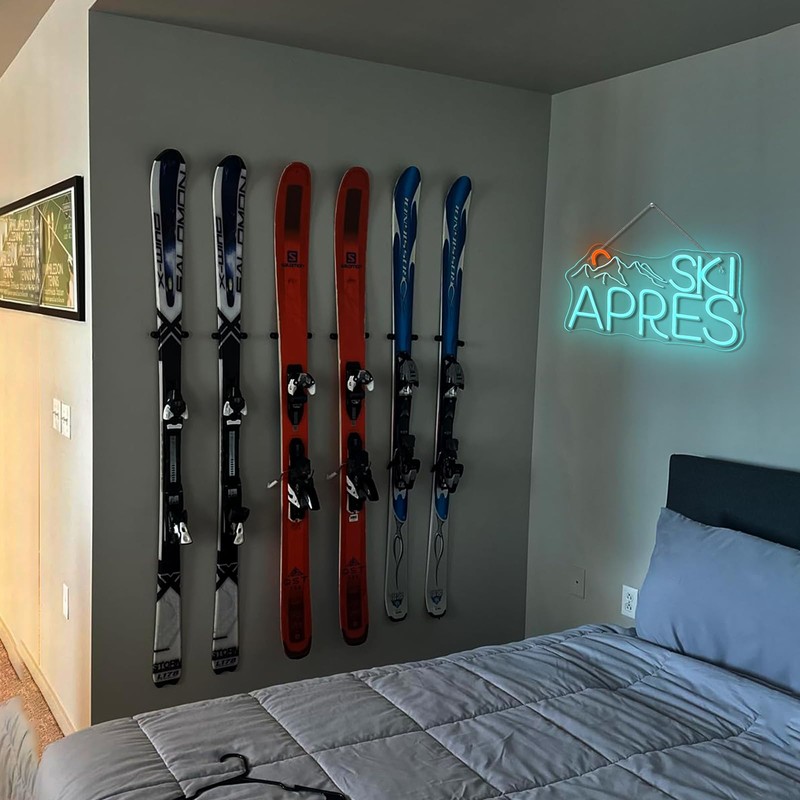 ineonlife Ski Apres Neon Schild,Skifahren Danach Led Schild Leuchtreklame für
