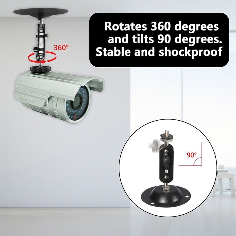 Fonyiunce Pack of 4 Camera Wall Mounts, 360° Adjustable, for