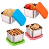 saerryor 4 Pcs Snack Pots, 180ml Stainless Steel Food Storage