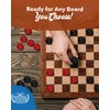 WE Games Wooden Checkers Pieces with Drawstring Storage Bag -