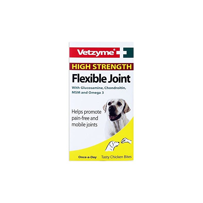 Vetzyme Flex HiStrength Dog Joint Tablets (3 Packs Of 90)