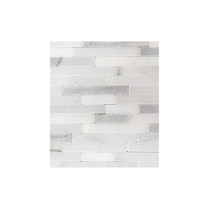 Tenedos 8x18 Greecian White Carrara Tumbled Marble Wall Tile –