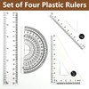 YUANCOX Geometry Rulers and Compass Set Student Drawing Compass Rulers