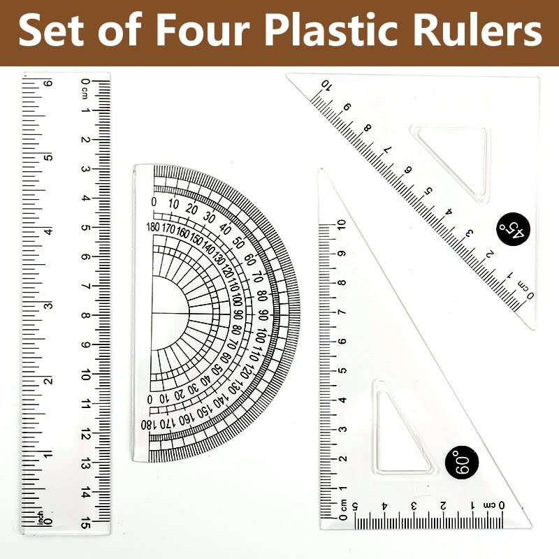 YUANCOX Geometry Rulers and Compass Set Student Drawing Compass Rulers