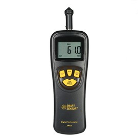 SMART SENSOR Handheld Contact LCD Digital Tachometer Speedometer Tach Meter Wide Measuring Rang 0.5 ~ 19999 RPM