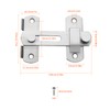 2 Pieces Stainless Steel Flip Latch with Fixing Screws for