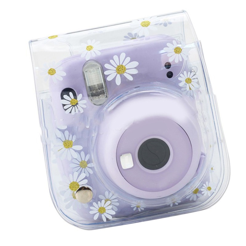 Instant Camera Bag for Mini8 9 11 Transparent Daisy Print