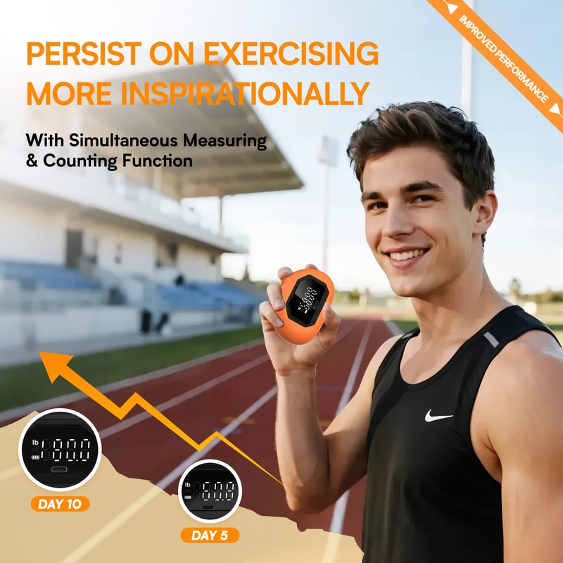 HICHOR Hand Grip Strength Tester Trainer - Strength Dynamometer for