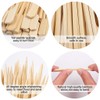 ZCDA 100pcs Bamboo Paddle Skewers Bamboo Sticks Cocktail Sticks Flat